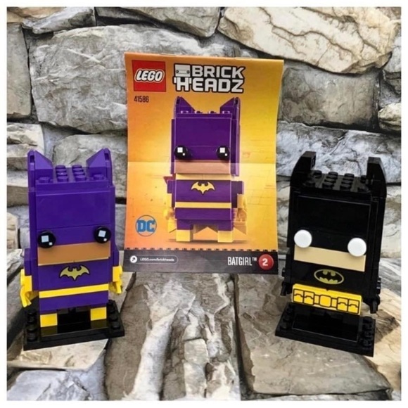 Rare LEGO Pair Brickheadz Batman 41585 & Batgirl 41586 Set Building Kit Bundle - Picture 2 of 3
